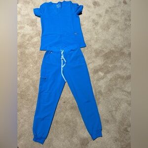 Figs Blue Scrub Set